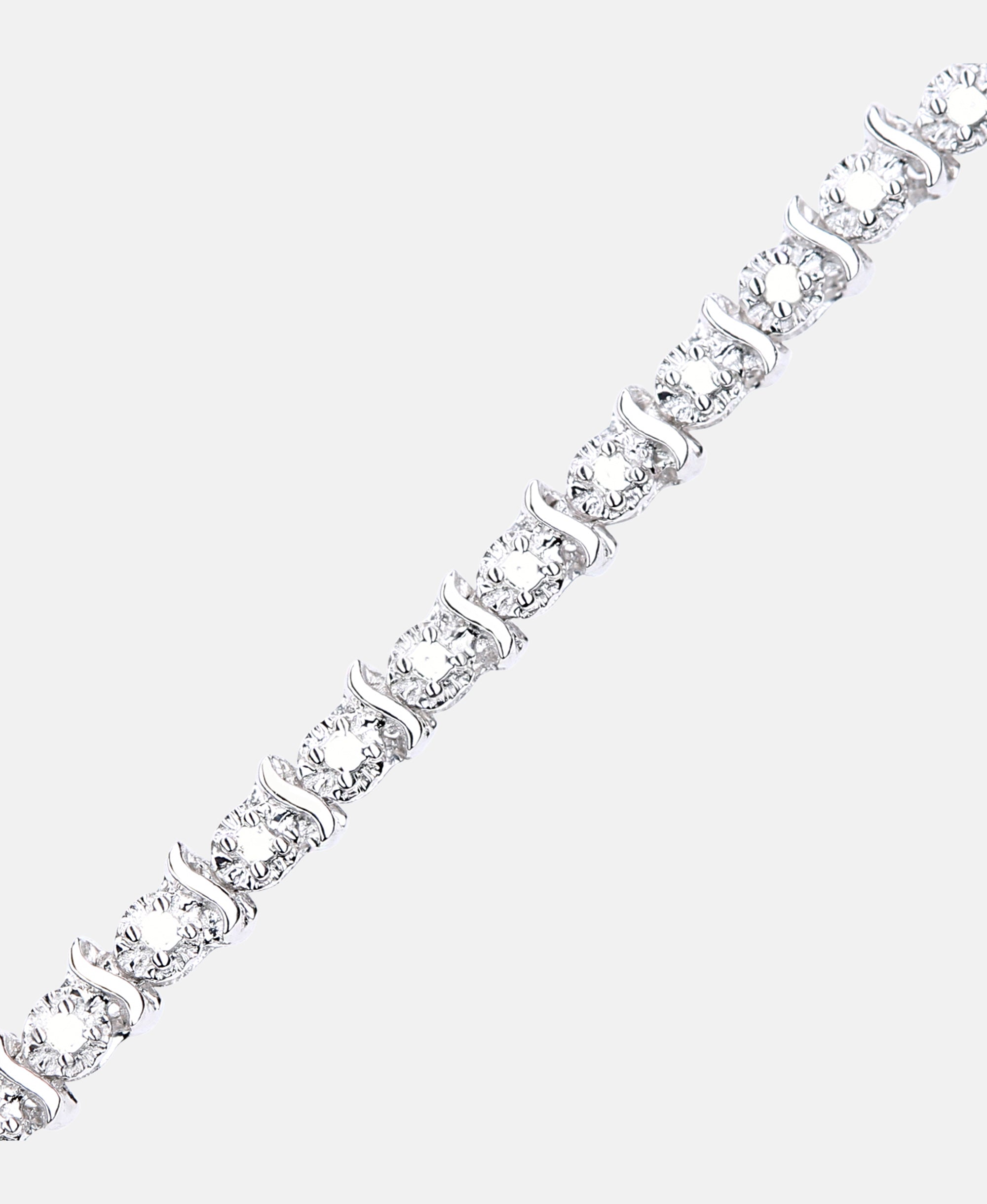 Armband aus 375 Weißgold mit Diamant
