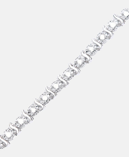 Armband aus 375 Weißgold mit Diamant