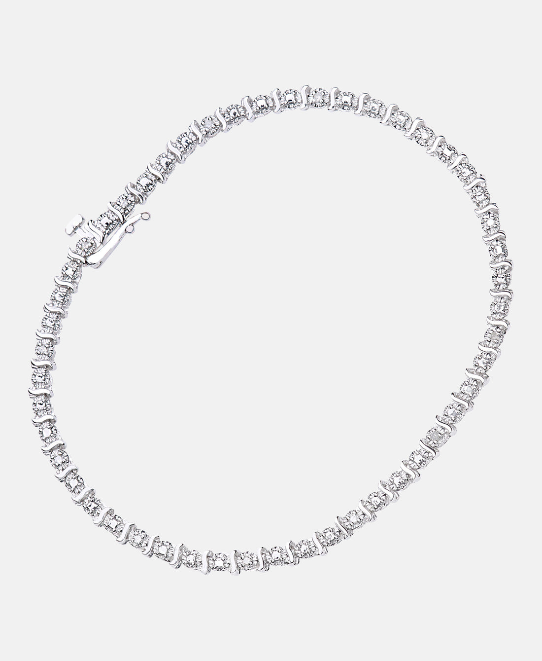 Armband aus 375 Weißgold mit Diamant