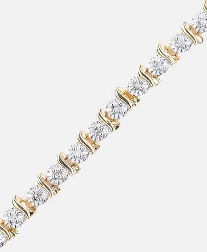 Armband aus 375 Gelbgold mit Diamant
