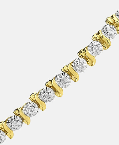Armband aus 375 Gelbgold mit Diamant