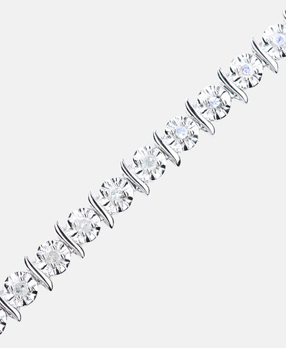 Armband aus 375 Weißgold mit Diamant