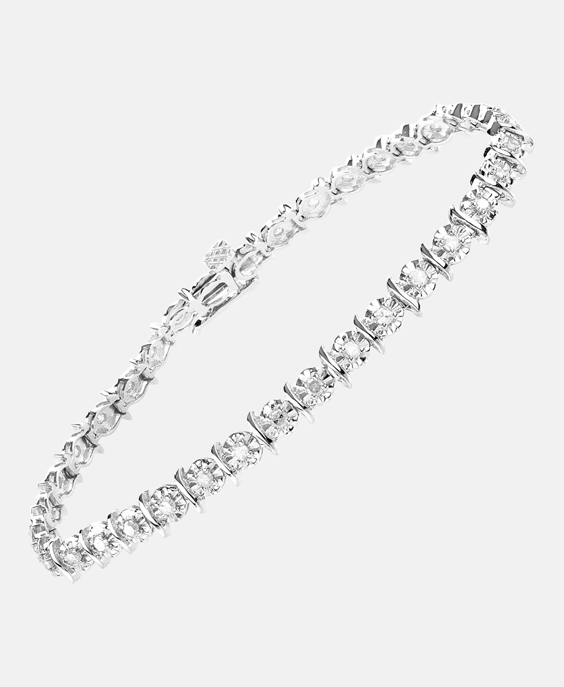 Armband aus 375 Weißgold mit Diamant