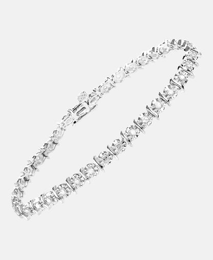 Armband aus 375 Weißgold mit Diamant