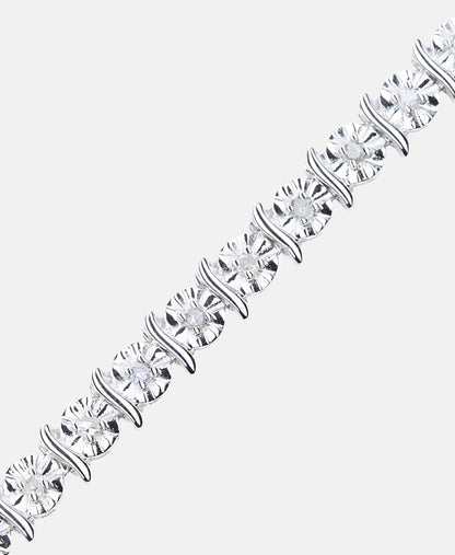 Armband aus 375 Weißgold mit 0.50 Karat Diamant