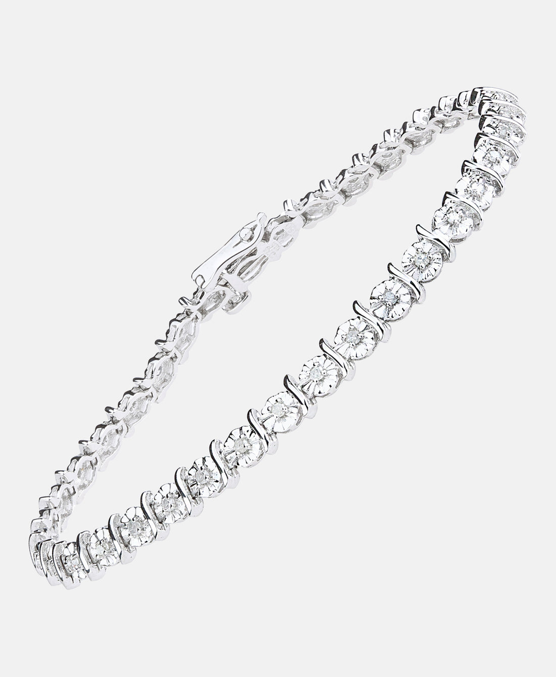 Armband aus 375 Weißgold mit 0.50 Karat Diamant
