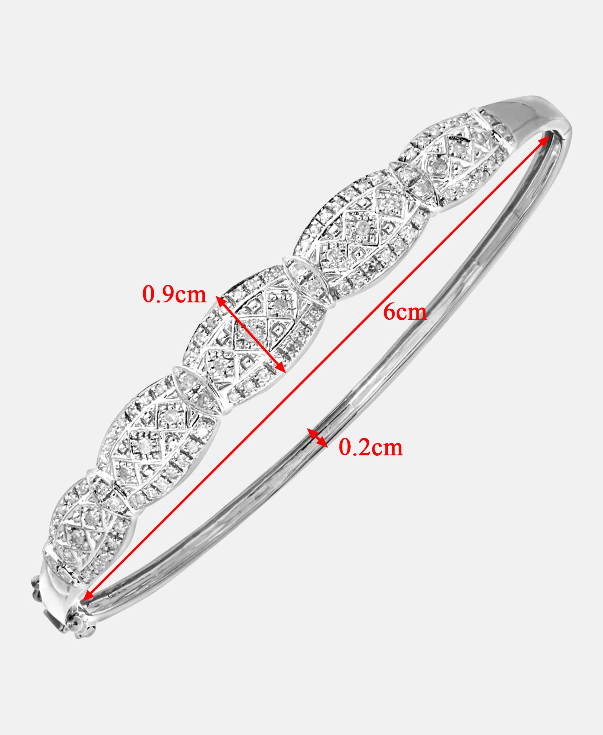 Armreif aus 375 Weißgold mit 0.50 Karat Diamant