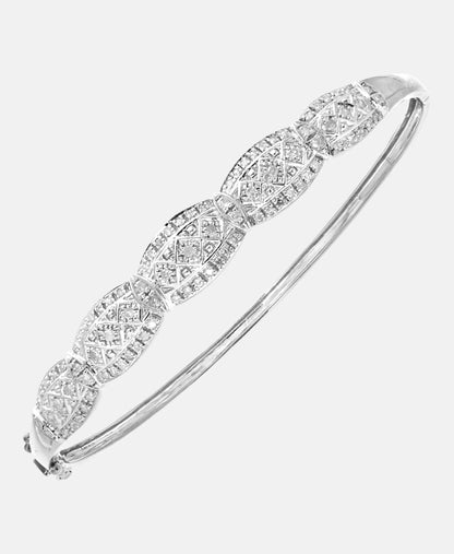 Armreif aus 375 Weißgold mit 0.50 Karat Diamant