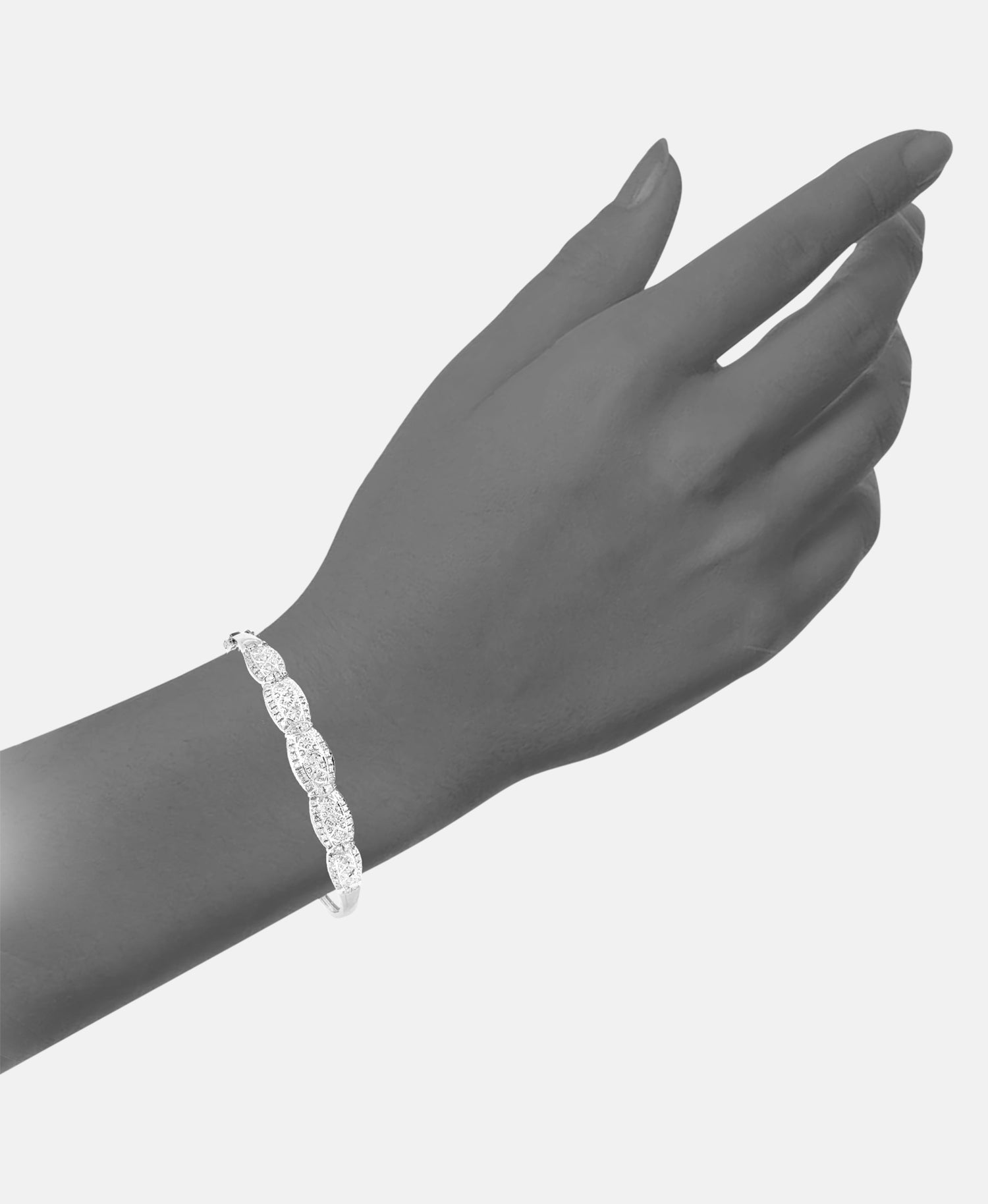 Armreif aus 375 Weißgold mit 0.50 Karat Diamant
