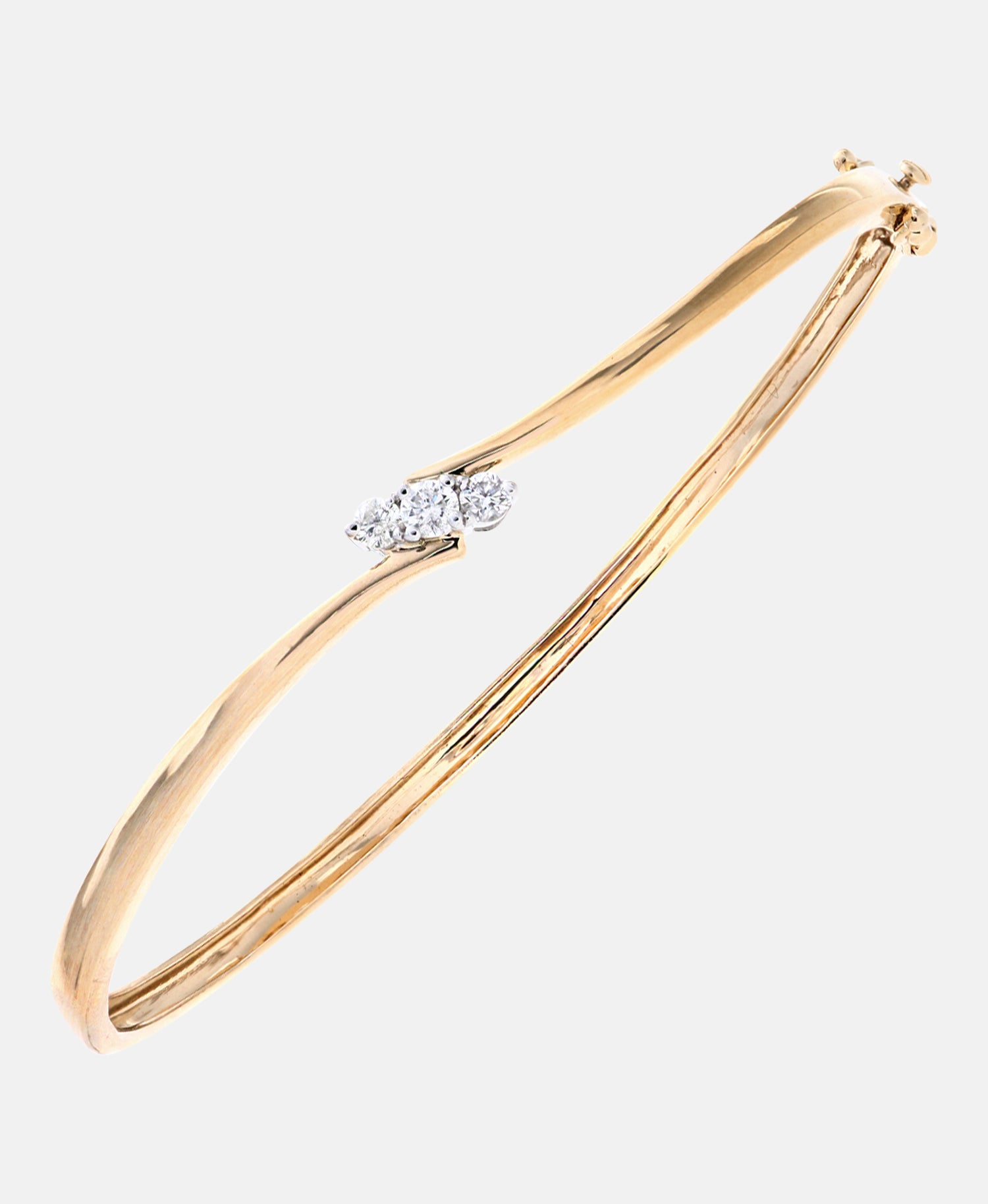 Armreif aus 375 Gelbgold mit 0.25 Karat Diamant