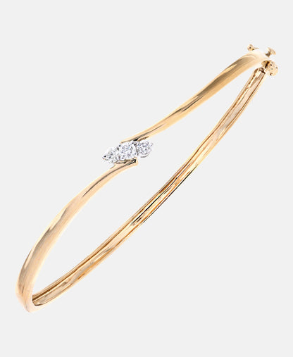 Armreif aus 375 Gelbgold mit 0.25 Karat Diamant