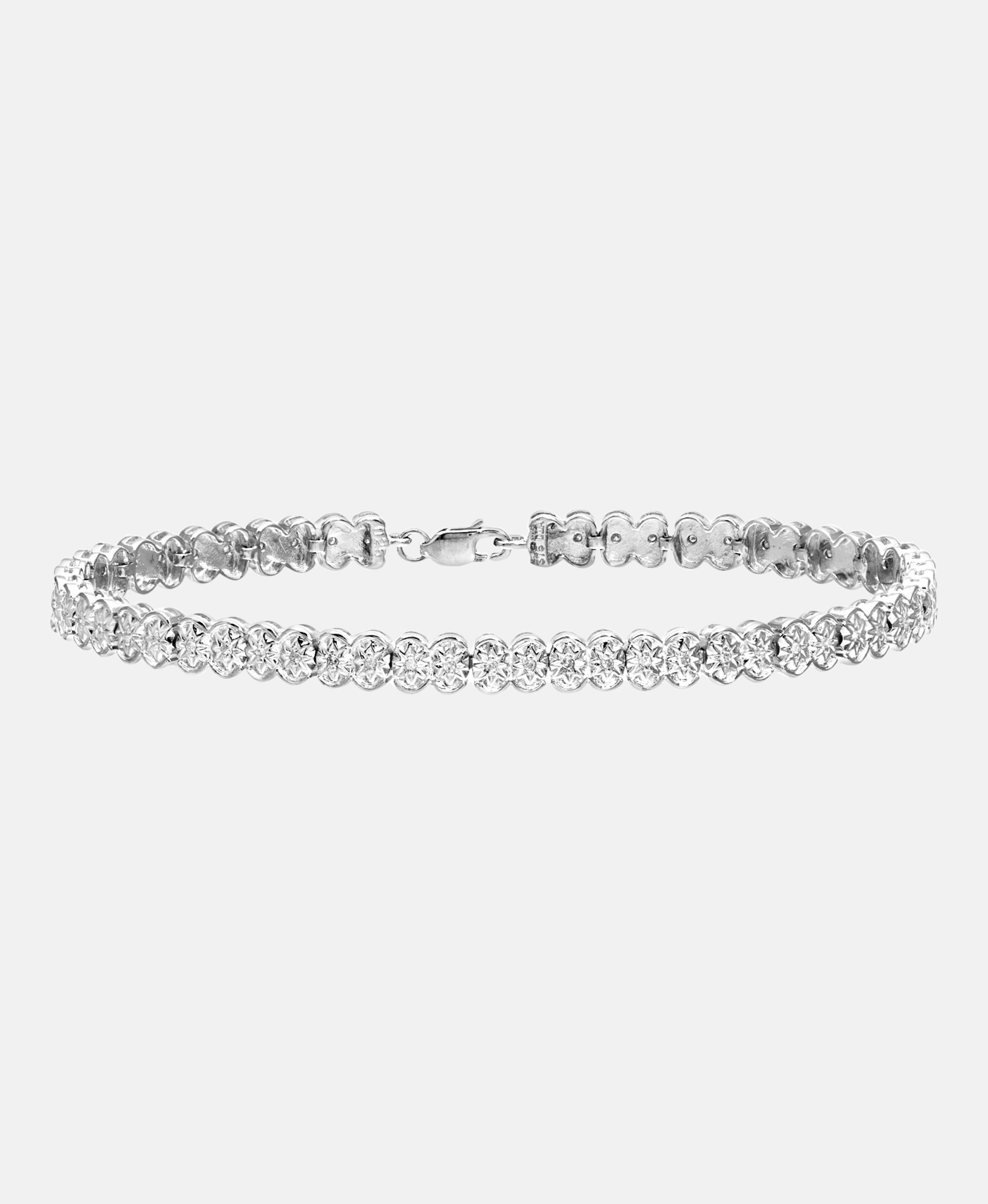 Armband aus 375 Weißgold mit 0.25 Karat Diamant
