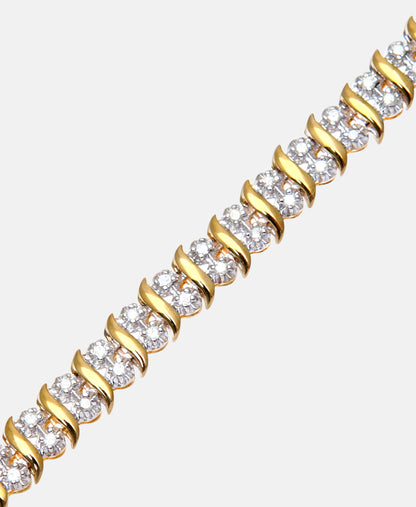 Armband aus 375 Gelbgold mit Diamant