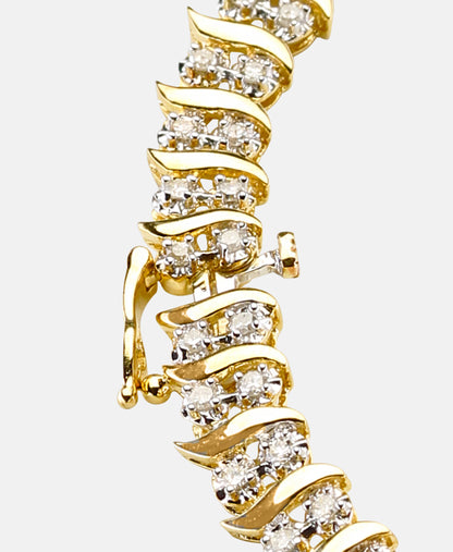 Armband aus 375 Gelbgold mit Diamant