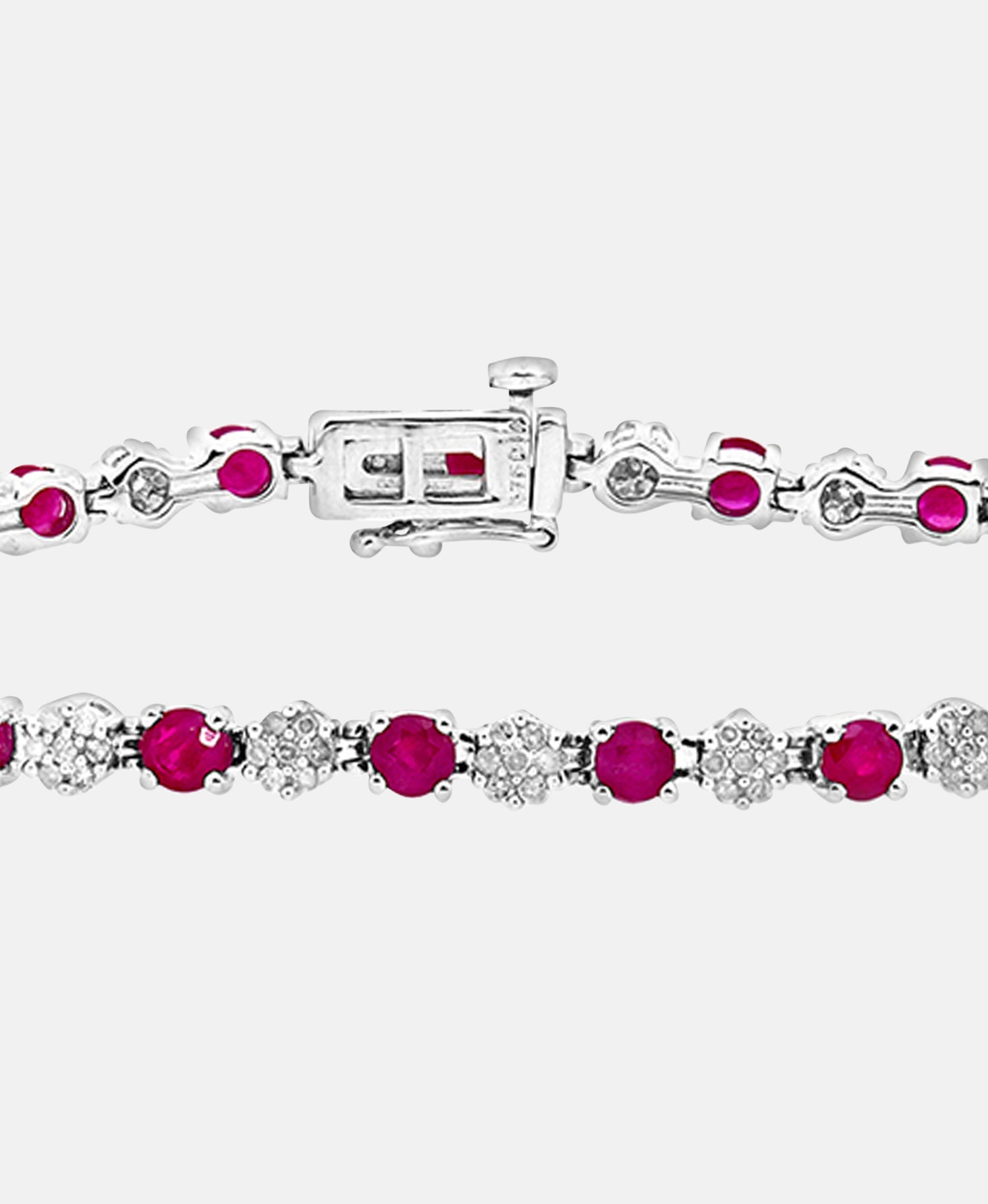 Armband aus 375 Weißgold mit 2.70 Karat Diamant mit Rubin