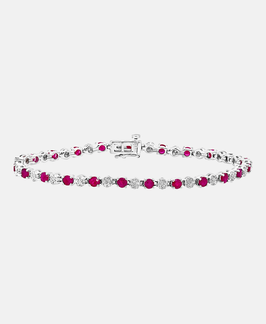 Armband aus 375 Weißgold mit 2.70 Karat Diamant mit Rubin
