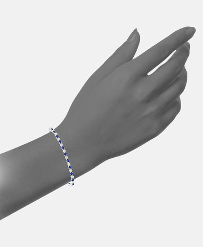 Armband aus 375 Weißgold mit 2.70 Karat Diamant mit Saphir