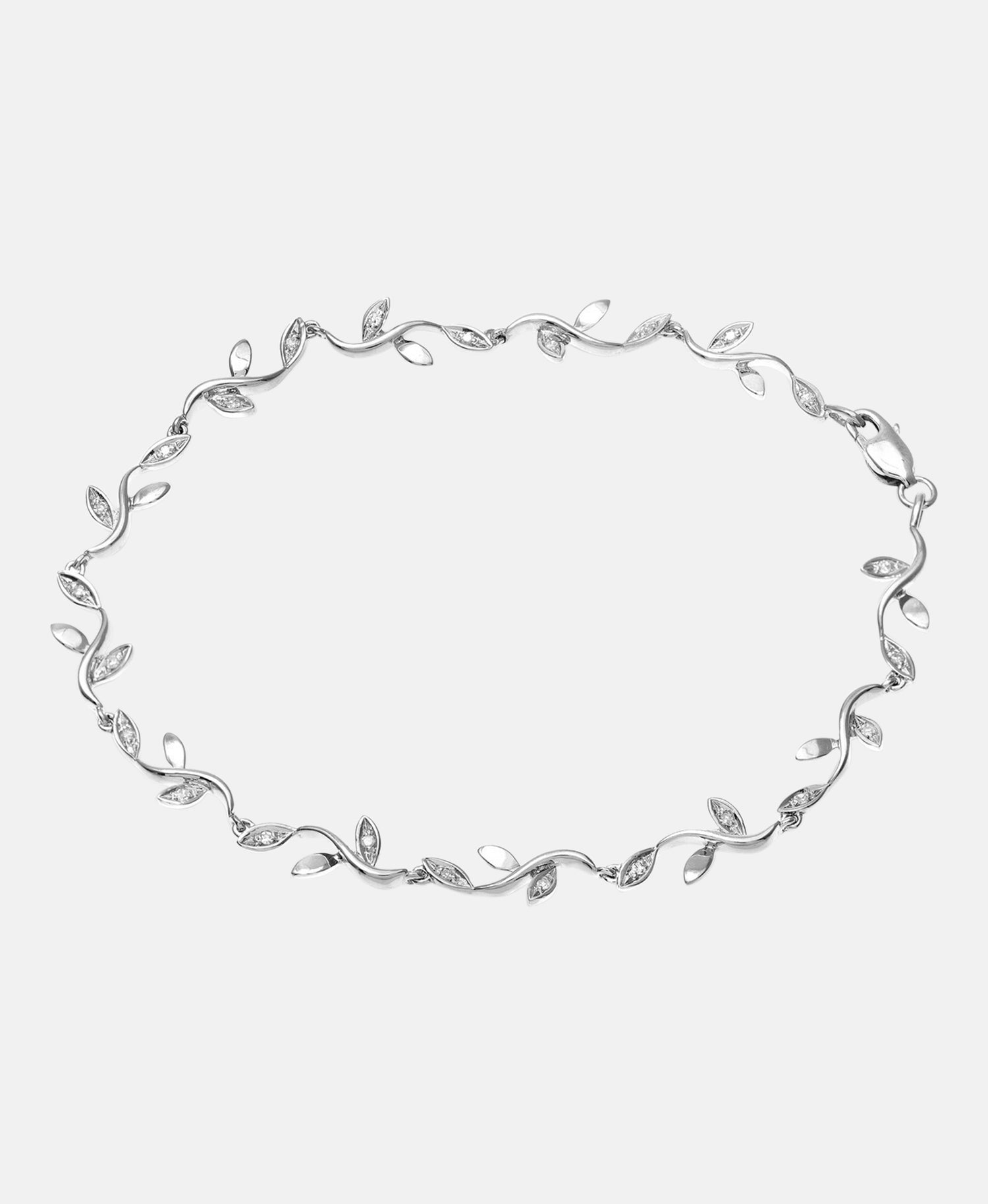 Armband aus 375 Weißgold mit 0.10 Karat Diamant