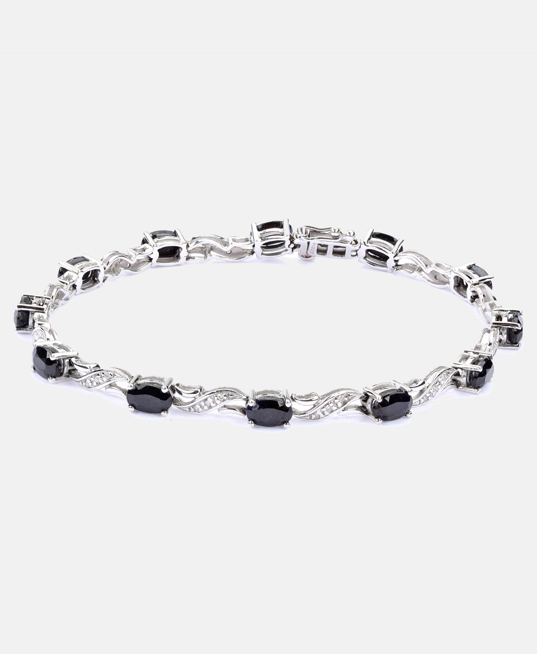 Armband aus 375 Gelbgold mit Diamant mit Saphir