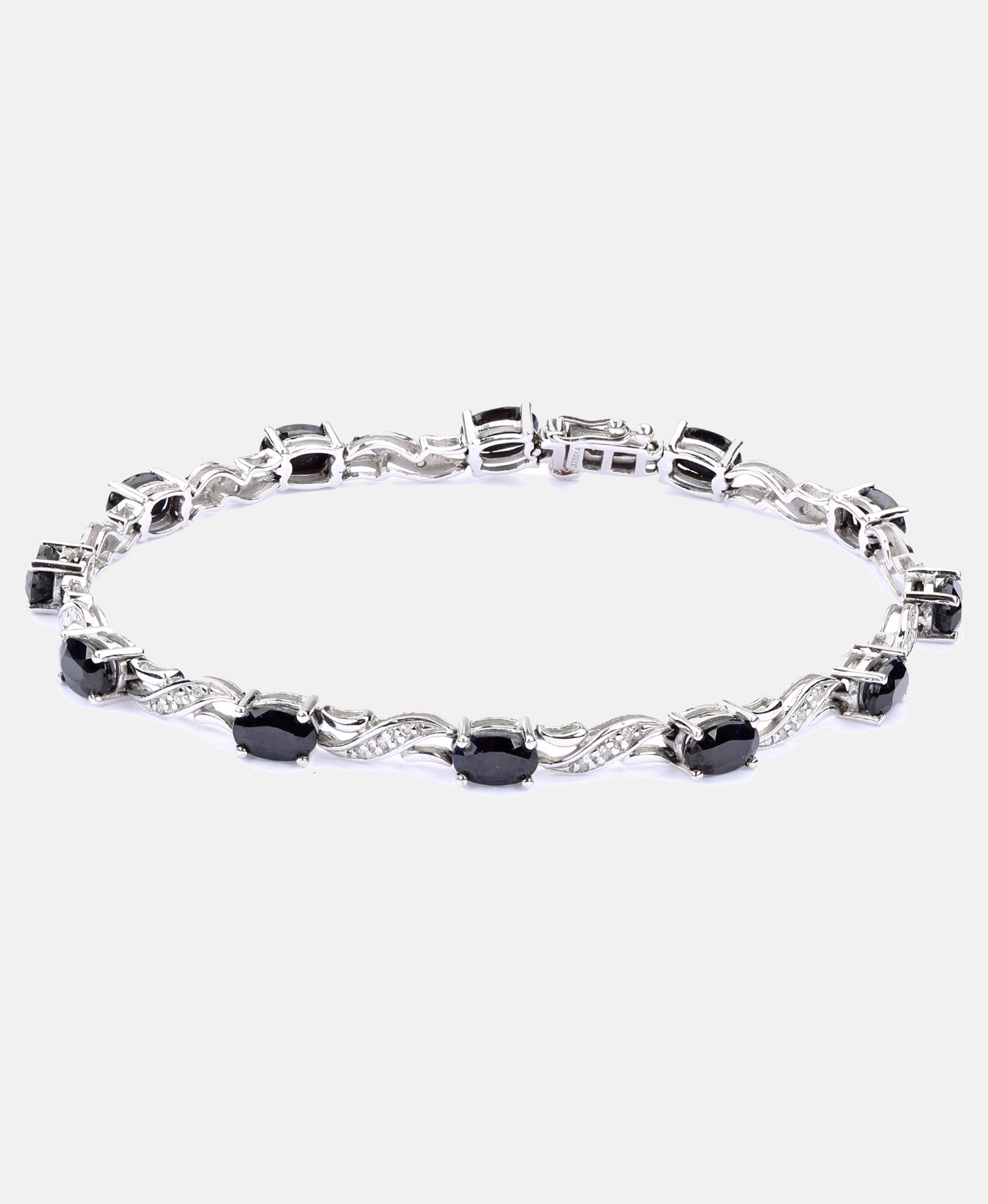 Armband aus 375 Gelbgold mit Diamant mit Saphir