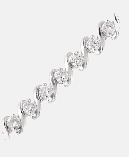 Armband aus 375 Weißgold mit 2.00 Karat Diamant