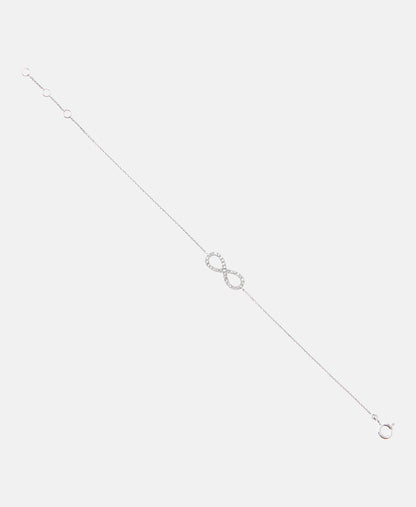 Armband aus 375 Weißgold mit Diamant Infinity-Design