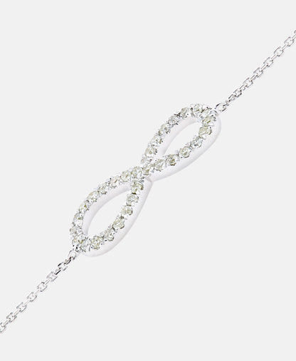 Armband aus 375 Weißgold mit Diamant Infinity-Design