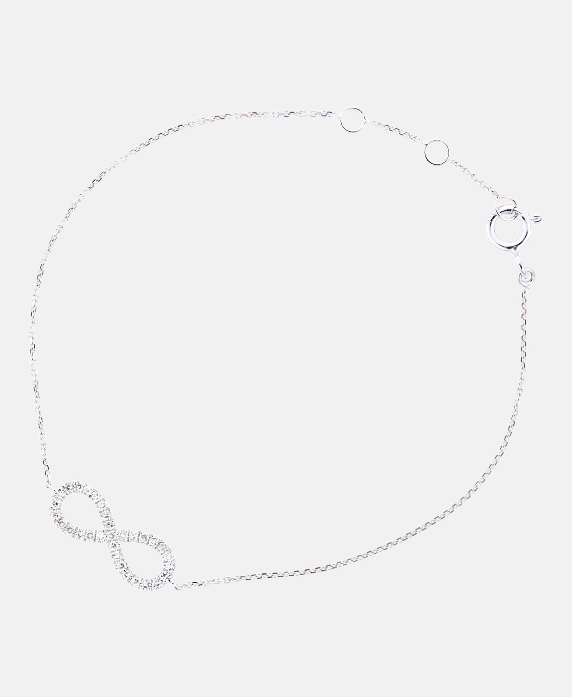 Armband aus 375 Weißgold mit Diamant Infinity-Design