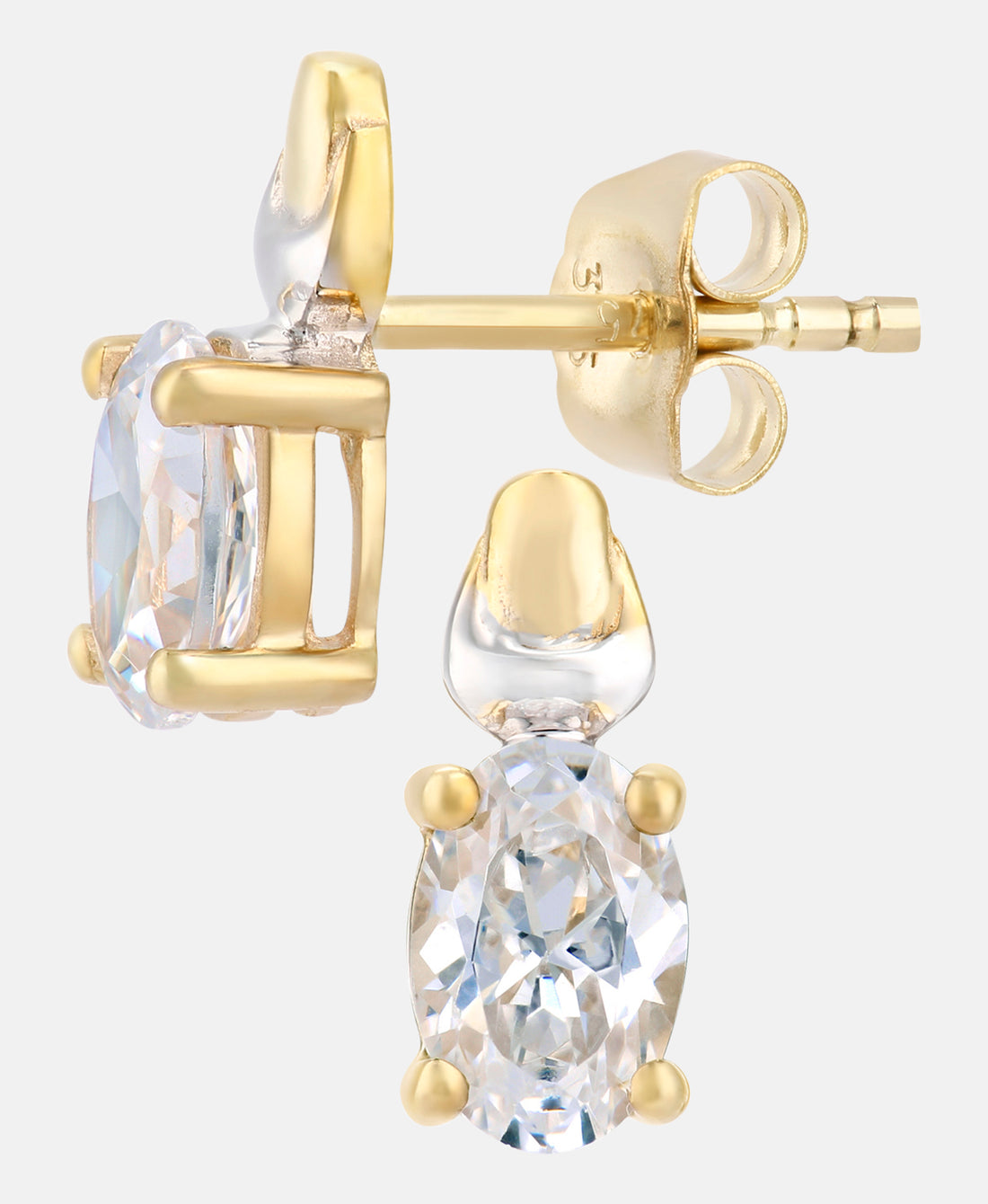 Ohrringe aus 375 Gelbgold mit Zirkonia