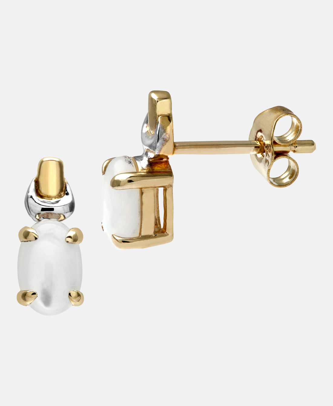 Ohrringe aus 375 Gelbgold mit Opal