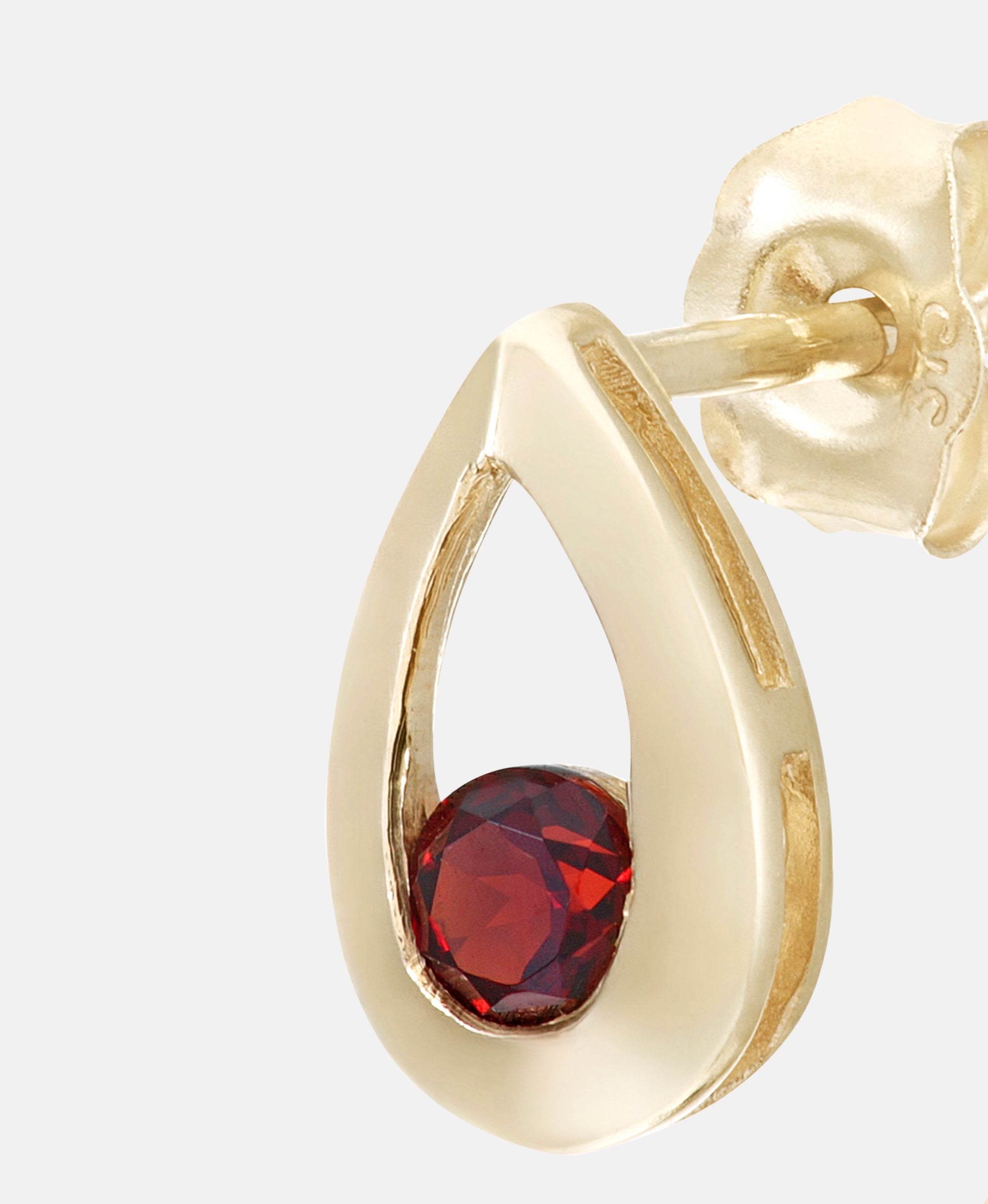 Ohrhänger aus 375 Gelbgold mit Granat
