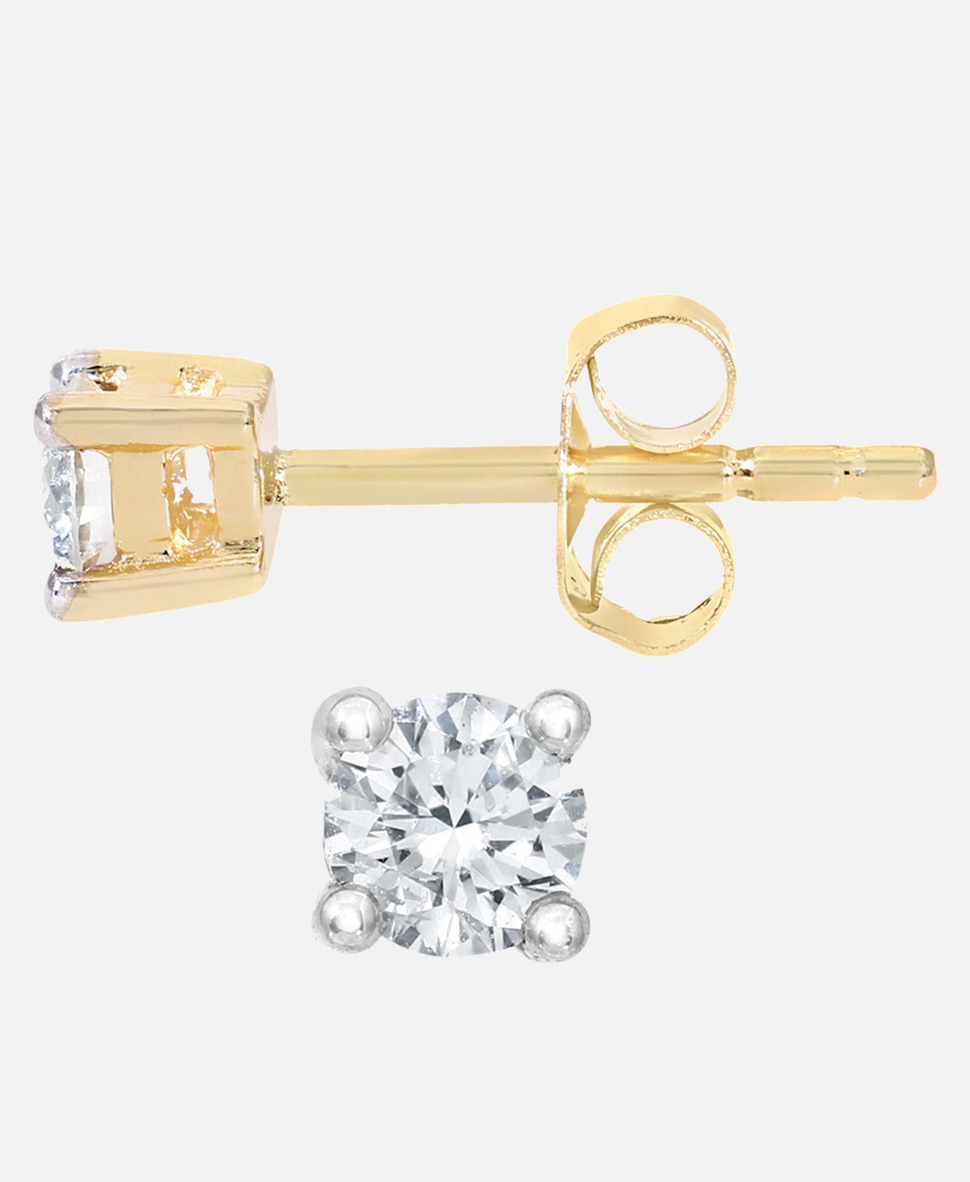 Ohrringe aus 375 Gelbgold mit Diamant