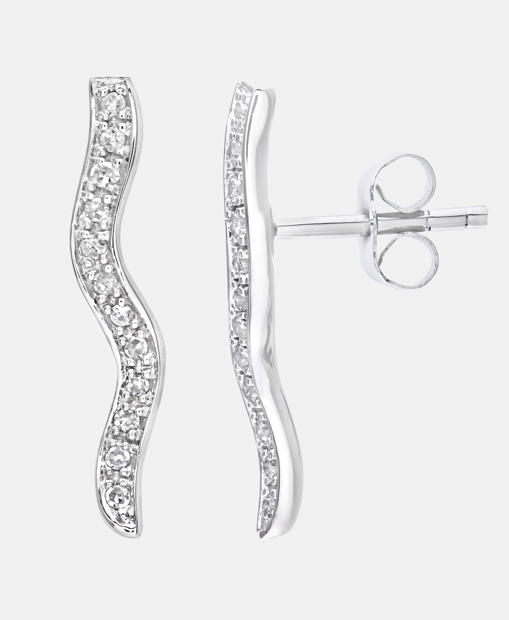 Ohrhänger aus 375 Weißgold mit Diamant