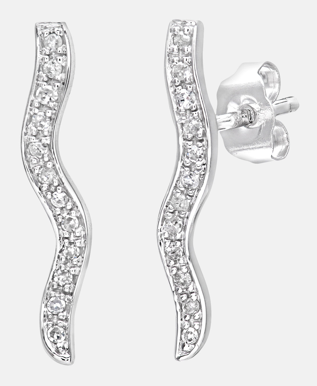 Ohrhänger aus 375 Weißgold mit Diamant