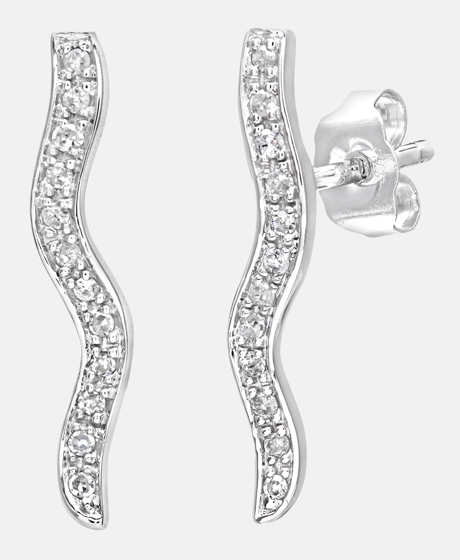 Ohrhänger aus 375 Weißgold mit Diamant