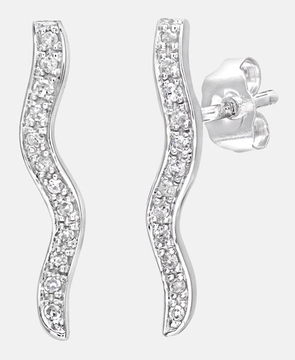 Ohrhänger aus 375 Weißgold mit Diamant