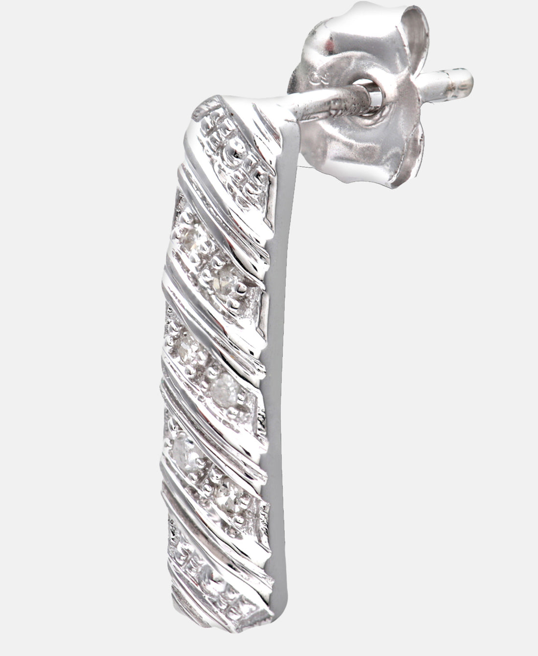 Ohrringe aus 375 Weißgold mit 0.05 Karat Diamant