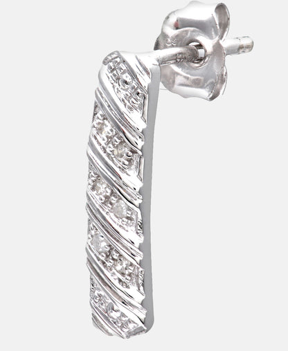 Ohrringe aus 375 Weißgold mit 0.05 Karat Diamant