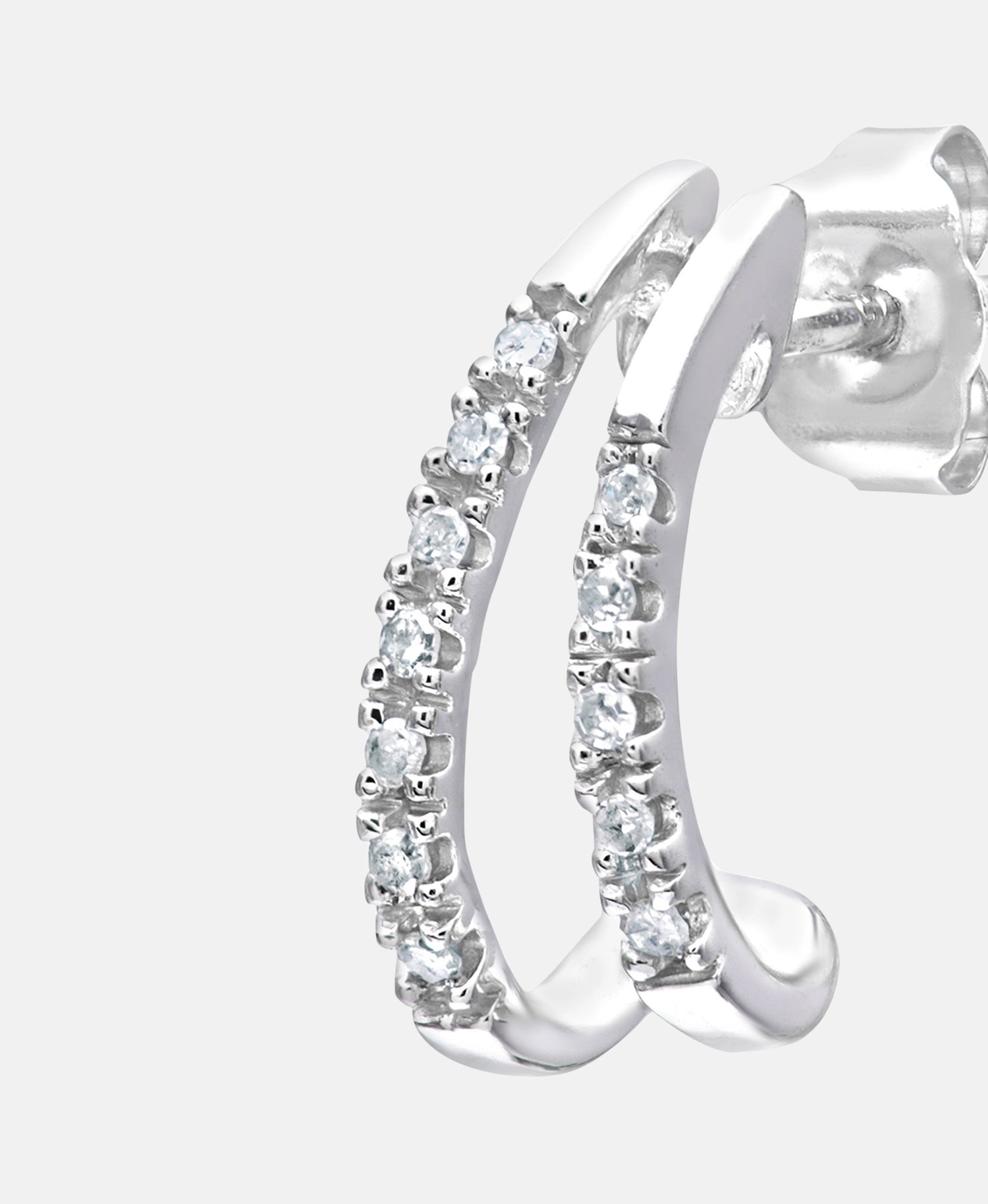 Ohrringe aus 375 Weißgold mit Diamant