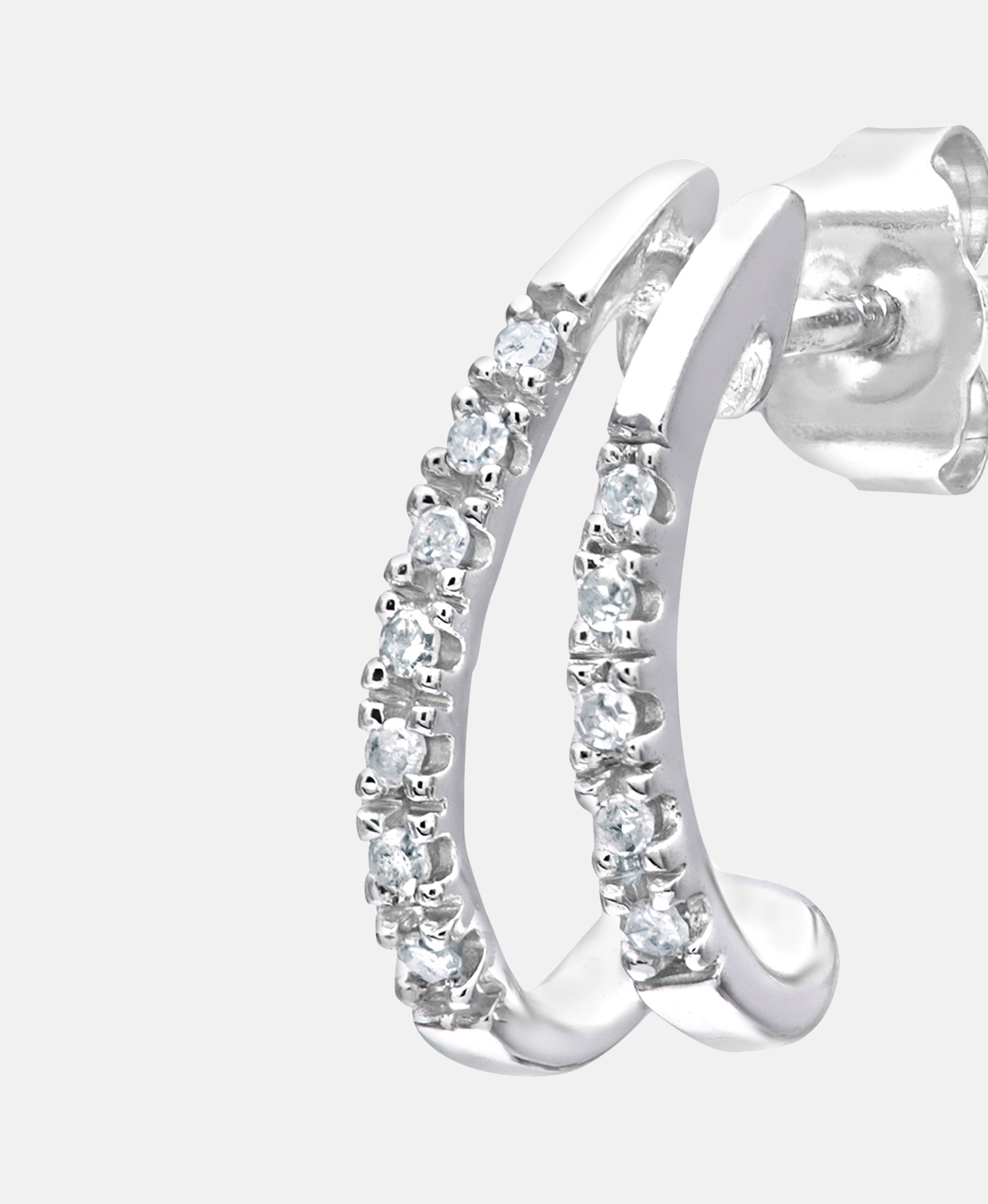 Ohrringe aus 375 Weißgold mit Diamant