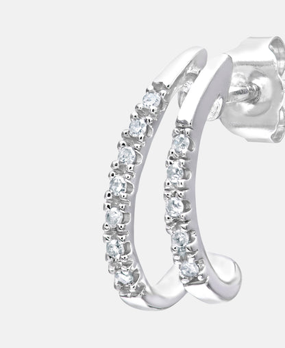 Ohrringe aus 375 Weißgold mit Diamant