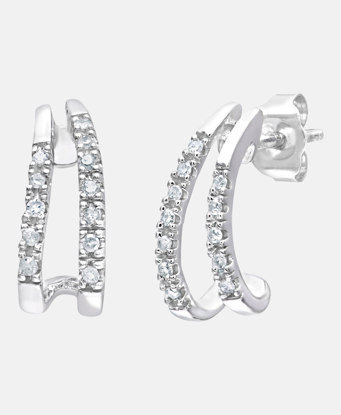 Ohrringe aus 375 Weißgold mit Diamant