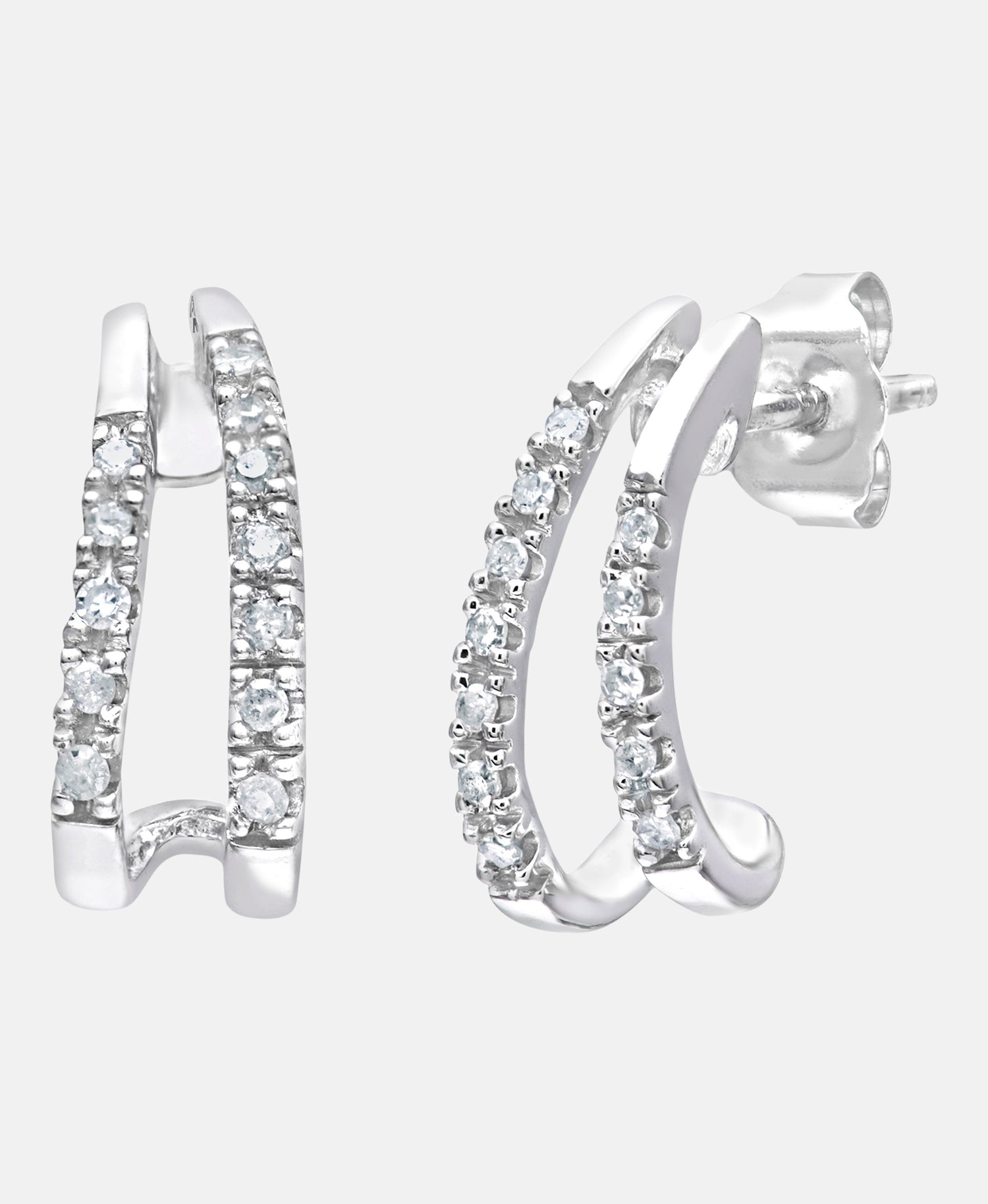Ohrringe aus 375 Weißgold mit Diamant