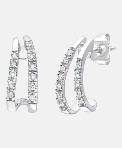 Ohrringe aus 375 Weißgold mit Diamant