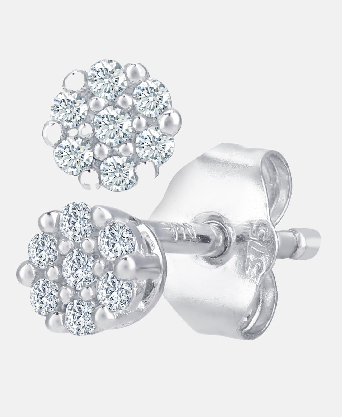 Ohrstecker aus 375 Weißgold mit Diamant