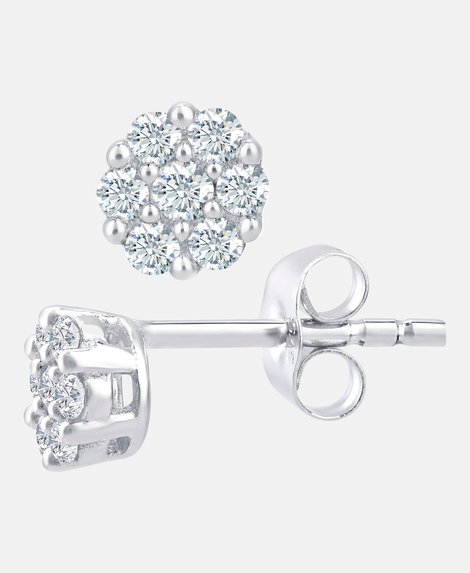 Ohrstecker aus 375 Weißgold mit Diamant