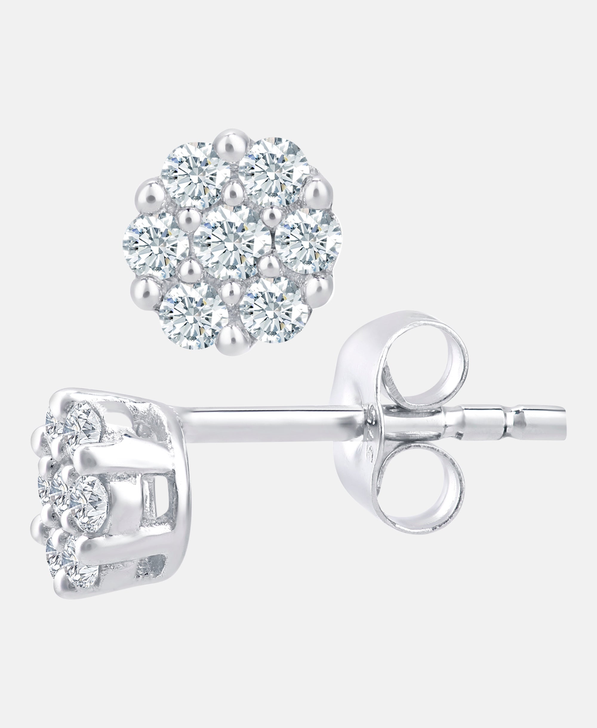 Ohrstecker aus 375 Weißgold mit Diamant