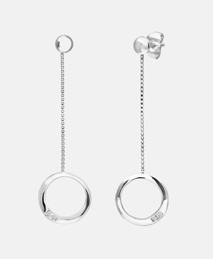 Ohrringe aus 375 Weißgold mit Diamant