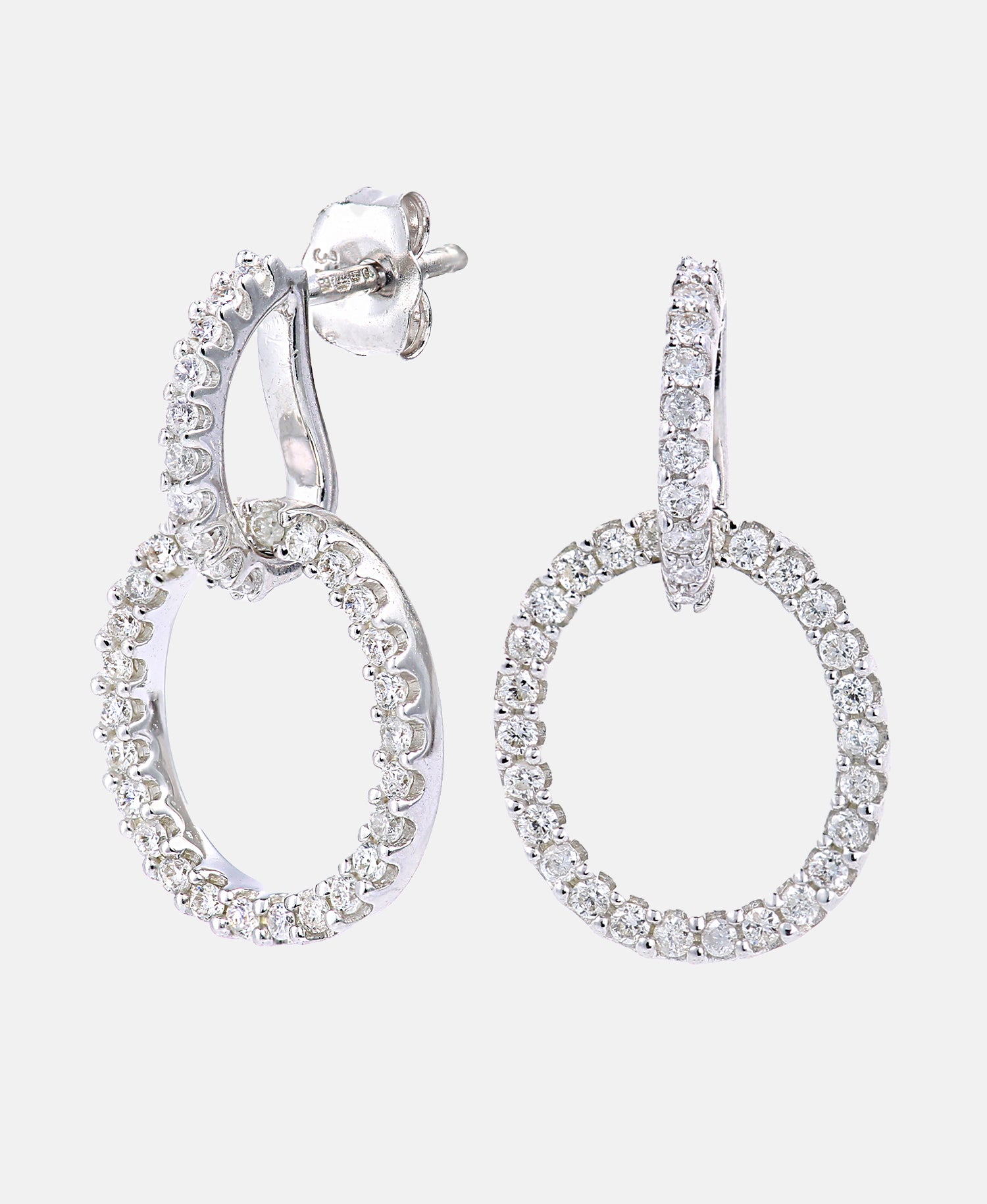 Ohrhänger aus 375 Weißgold mit 0.45 Karat Diamant