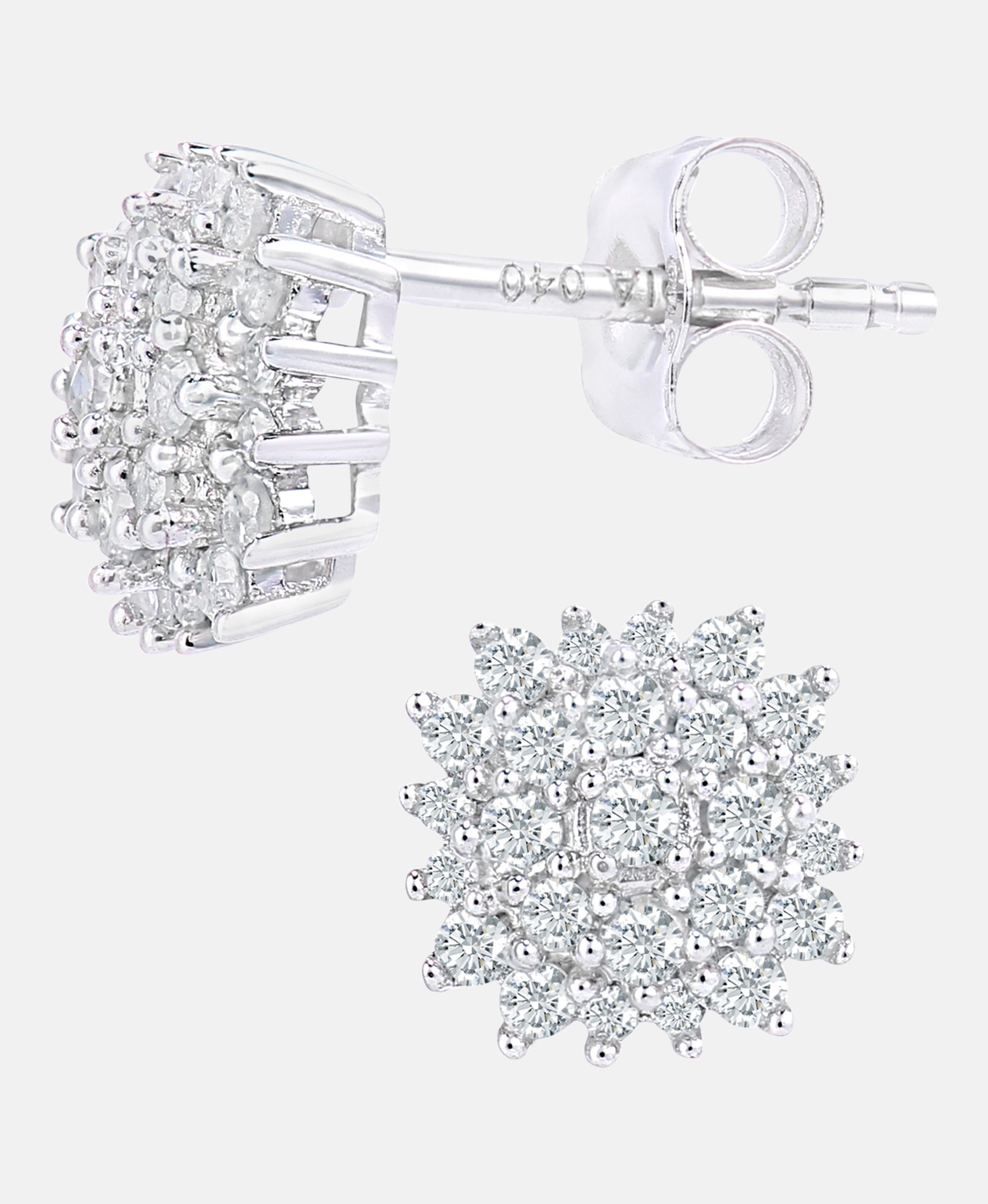 Ohrstecker aus 375 Weißgold mit 0.40 Karat Diamant